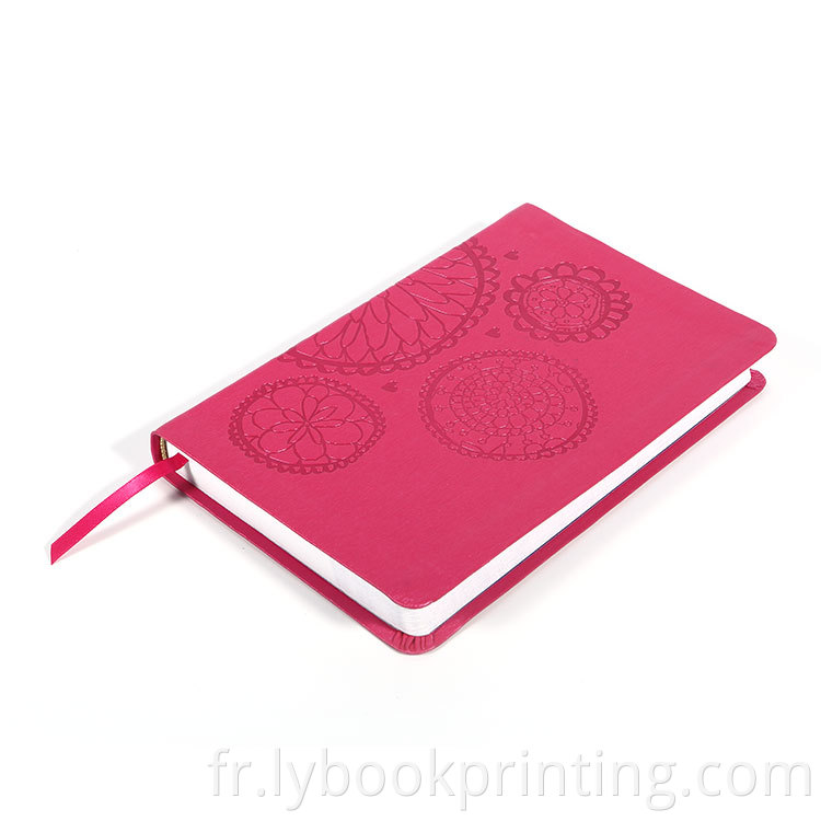 OEM Impression personnalisée Livre de couverture rigide anglaise rose de haute qualité avec livre de ruban Mark